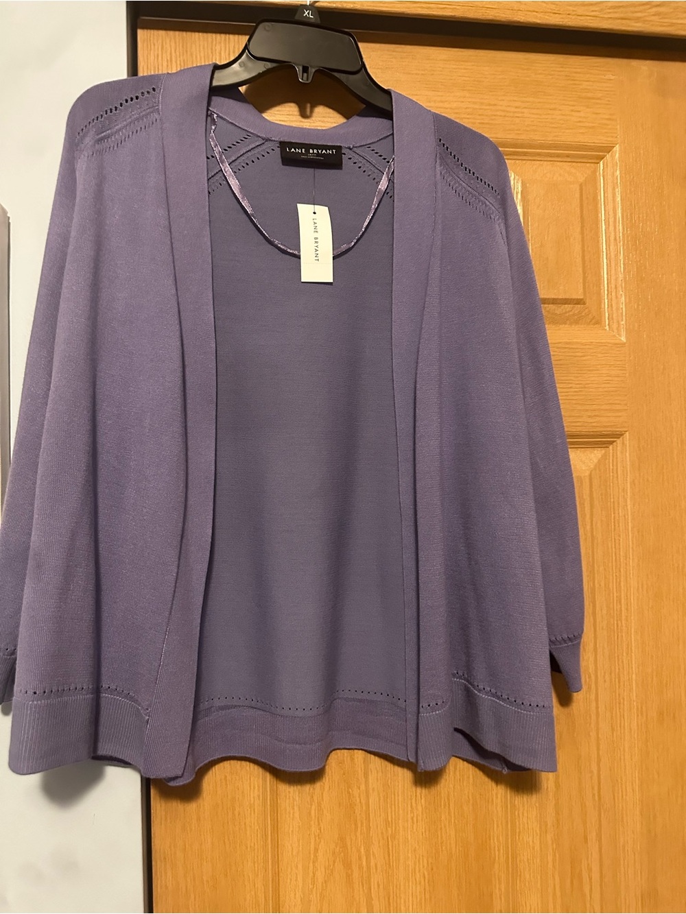Lane Bryant Lilac Open-Front Cardigan Sweater